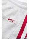 Ombre Clothing Pantaloni de trening pentru bărbați cu bordură și tăietură pe picioare - gri melanj