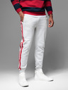 Ombre Clothing Pantaloni de trening pentru bărbați cu bordură și tăietură pe picioare - gri melanj