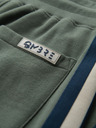 Ombre Clothing Pantaloni de trening pentru bărbați cu bordură și tăietură pe picioare - măsliniu