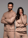 Ombre Clothing Hanorac unisex clasic cu decolteu rotund - maro