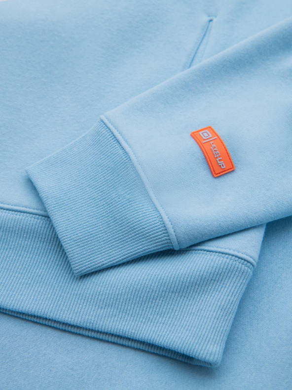 Ombre Clothing Hanorac unisex cu glugă și buzunare - albastru