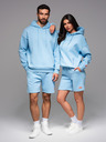 Ombre Clothing Hanorac unisex cu glugă și buzunare - albastru