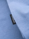 Ombre Clothing Tricou clasic din bumbac pentru bărbați BASIC cu decolteu în V - albastru