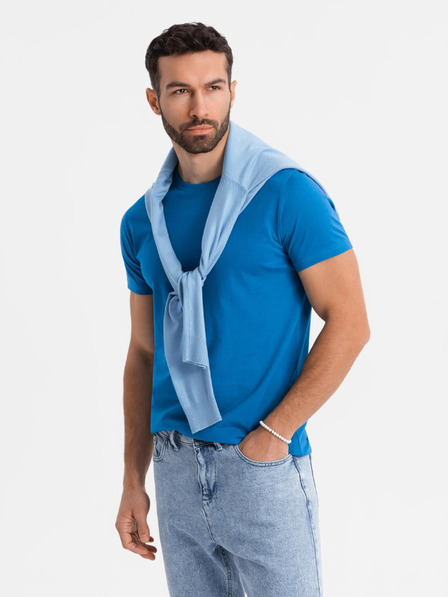 Ombre Clothing Tricou clasic din bumbac pentru bărbați BASIC - nisip
