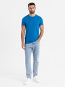 Ombre Clothing Tricou clasic din bumbac pentru bărbați BASIC - nisip