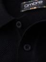 Ombre Clothing Tricou polo din bumbac pentru bărbați din țesătură structurată - negru