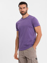 Ombre Clothing Tricou clasic BASIC din bumbac pentru bărbați - mov
