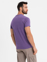 Ombre Clothing Tricou clasic BASIC din bumbac pentru bărbați - mov