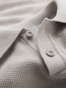 Ombre Clothing Tricou polo din bumbac pentru bărbați din țesătură structurată - bej