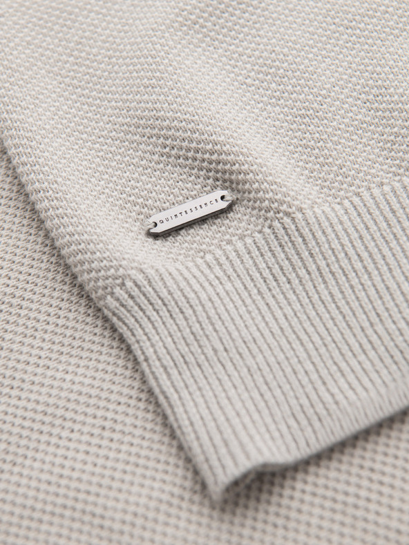 Ombre Clothing Tricou polo din bumbac pentru bărbați din țesătură structurată - bej