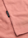 Ombre Clothing Tricou clasic BASIC din bumbac pentru bărbați cu decolteu - roz