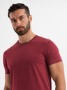 Ombre Clothing Tricou clasic BASIC din bumbac pentru bărbați - bordo