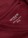 Ombre Clothing Tricou clasic BASIC din bumbac pentru bărbați cu decolteu în V - bordo