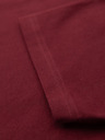 Ombre Clothing Tricou clasic BASIC din bumbac pentru bărbați cu decolteu în V - bordo