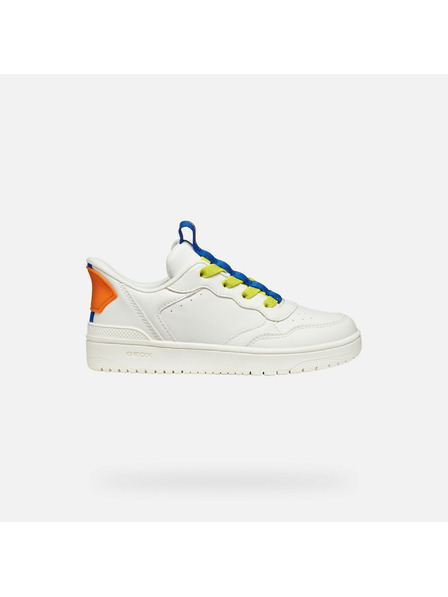 Geox Pantofi sport albi pentru băieți Geox Washiba Fast In