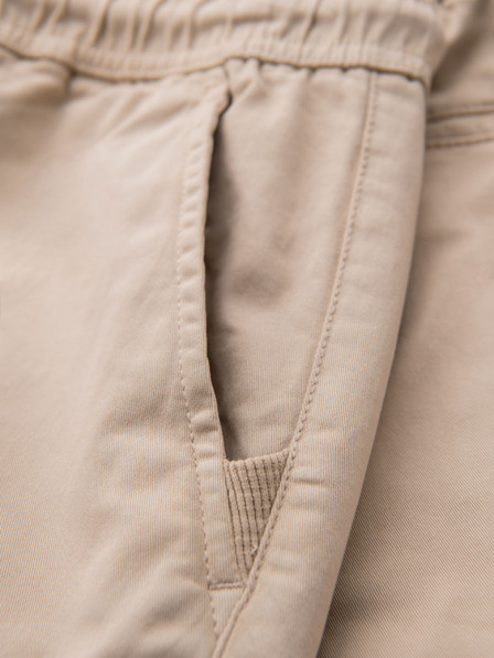 Ombre Clothing Pantaloni scurți cargo din bumbac cu talie elastică - bej
