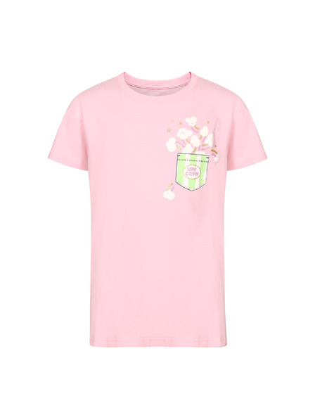 NAX Tricou din bumbac pentru copii NAX OMESO rose romantic