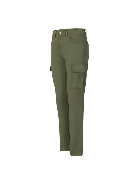 ALPINE PRO Pantaloni din bumbac cu buzunare pentru femei ALPINE PRO KALLA rifle green