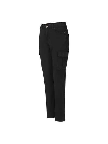 ALPINE PRO Pantaloni din bumbac cu buzunare pentru femei ALPINE PRO KALLA black