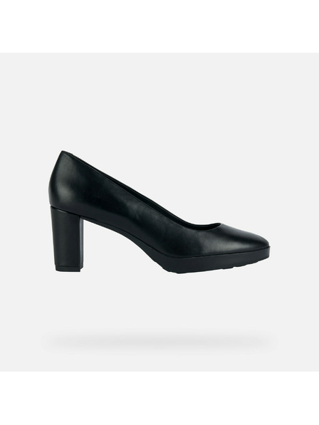 Geox Pantofi negri cu toc pentru femei Geox Walk