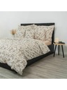 Kvalitex Lenjerie de pat creponată franceză 200x200, 70x90cm Flori bej