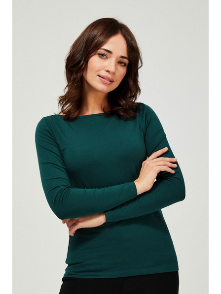 Moodo Tricou petrol cu mânecă lungă