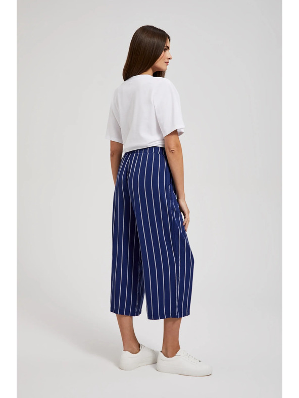Moodo Pantaloni în dungi albastru închis