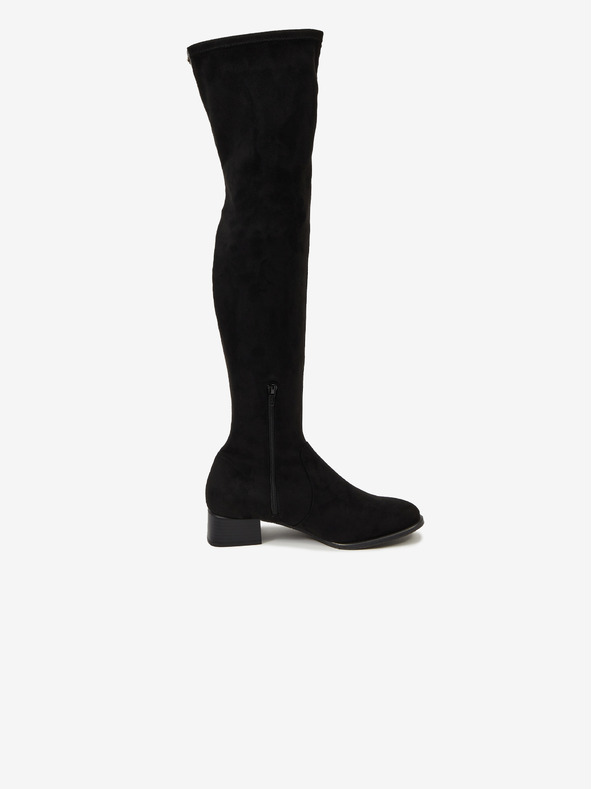 Ojju Cizme din piele întoarsă neagră OJJU