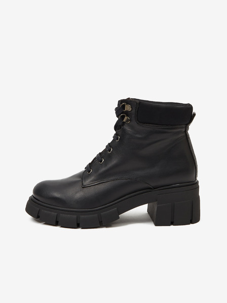 Ojju Botine din piele negre pentru femei OJJU
