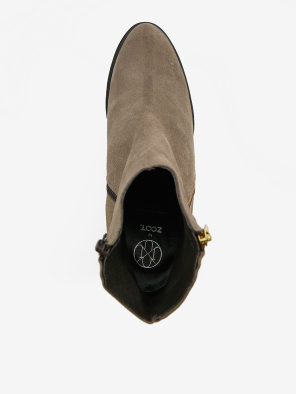 Ojju Cizme de gleznă din piele întoarsă gri pentru femei OJJU