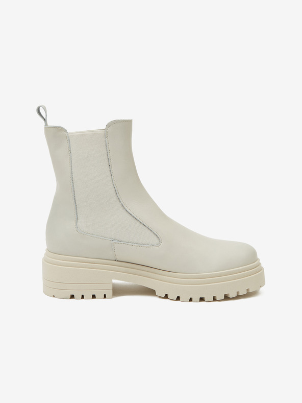 Ojju Cizme chelsea din piele gri deschis pentru femei OJJU