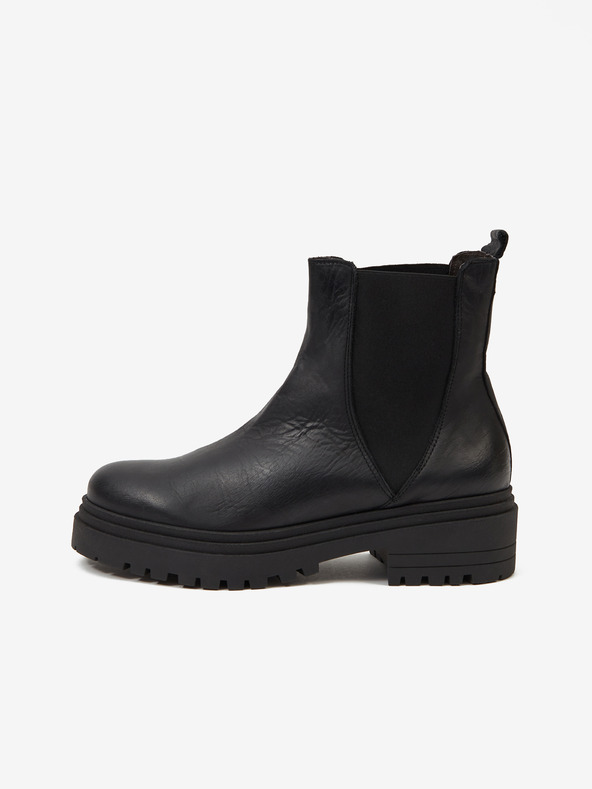 Ojju Botine din piele negre pentru femei OJJU