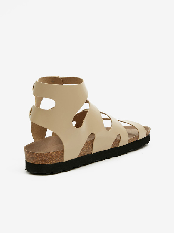 Ojju Sandale de gleznă pentru femei bej OJJU