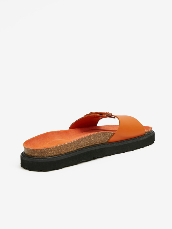 Ojju Papuci de damă portocalii din piele OJJU