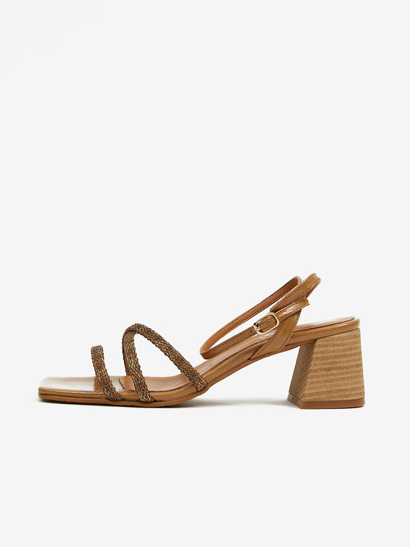 Ojju Sandale cu toc pentru femei maro OJJU