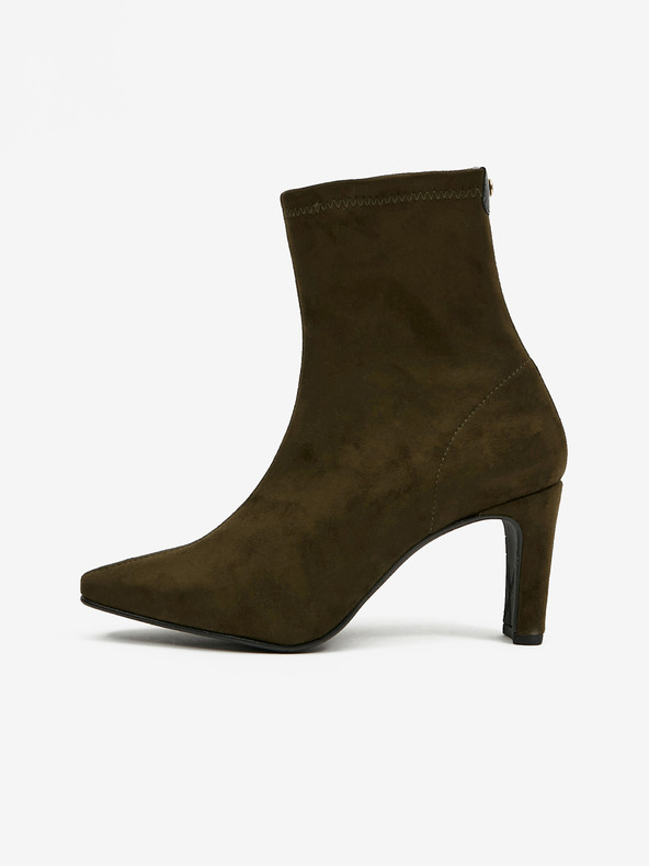 Ojju Botine kaki din piele întoarsă OJJU