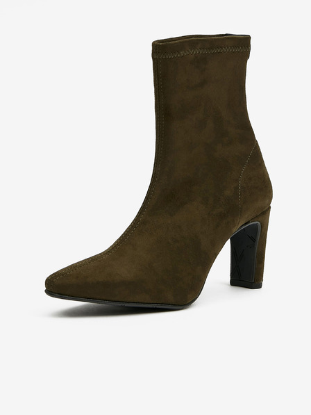 Ojju Botine kaki din piele întoarsă OJJU