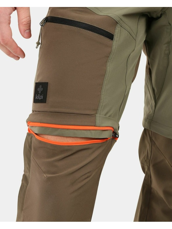 Kilpi Pantaloni outdoor detașabili pentru bărbați Kilpi HOSIO Verde