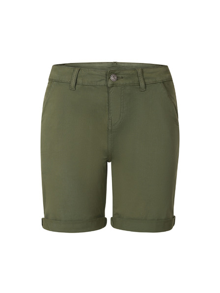 ALPINE PRO Pantaloni scurți din bumbac pentru femei ALPINE PRO NOKA verde militar