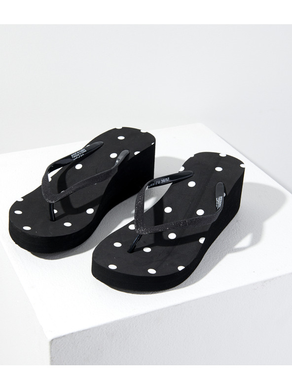 CAMAIEU Șlapi negri CAMAIEU