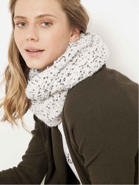 CAMAIEU Fular alb CAMAIEU