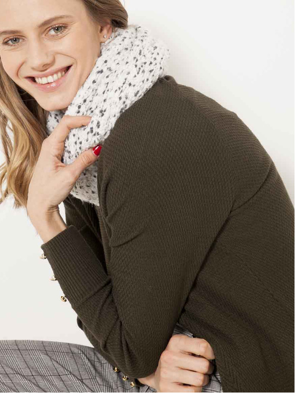 CAMAIEU Fular alb CAMAIEU