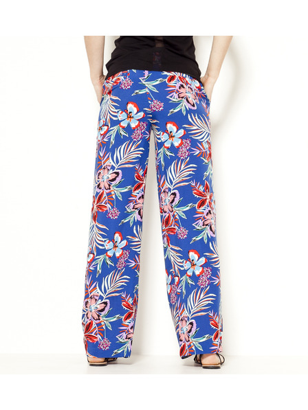 CAMAIEU Pantaloni albaștri cu model CAMAIEU