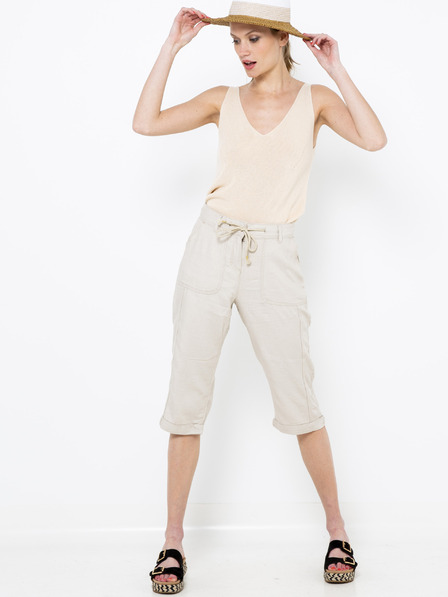 CAMAIEU Pantaloni 3/4 crem CAMAIEU