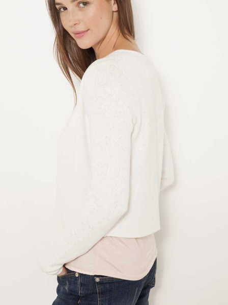 CAMAIEU Cardigan scurt alb CAMAIEU
