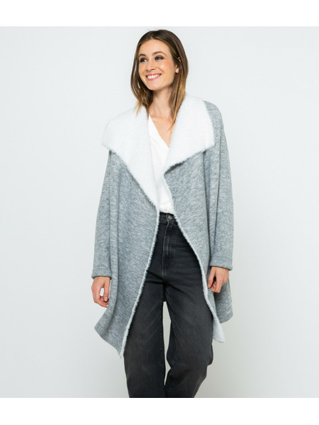 CAMAIEU Cardigan albastru-alb CAMAIEU
