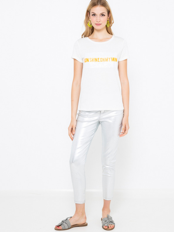 CAMAIEU Tricou alb CAMAIEU