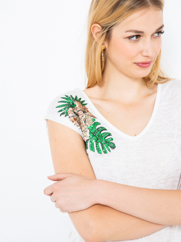 CAMAIEU Tricou alb pentru femei CAMAIEU