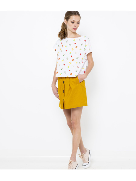 CAMAIEU Tricou alb cu model CAMAIEU