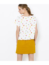 CAMAIEU Tricou alb cu model CAMAIEU
